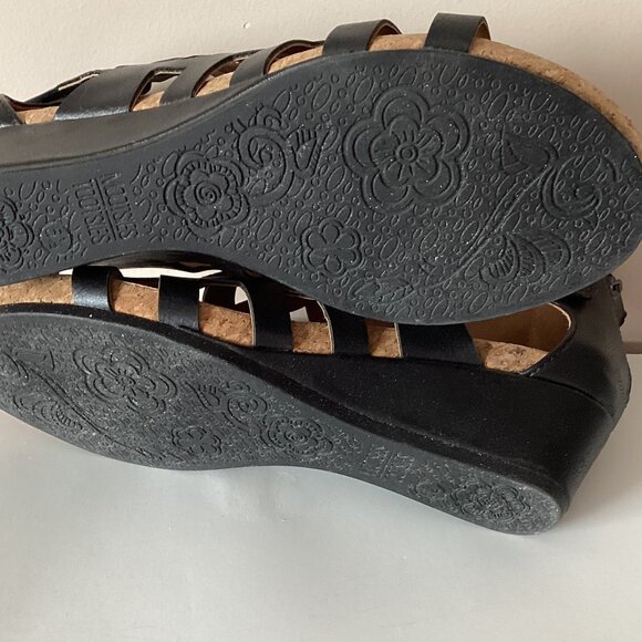 Mootsies Tootsies Tegan Women's Black Wedge Sandals Size 5.5 M Boho - Picture 7 of 9